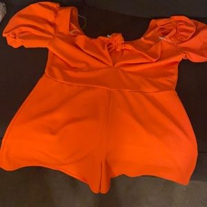 Brand new never worn Plus size Orange romper